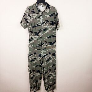 Funky Diva Y2K Camo BodySuit Romper Destinys Child Vintage Medium